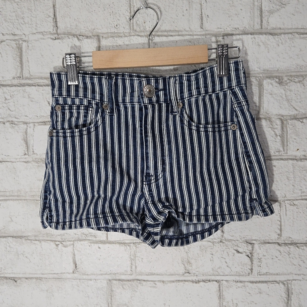 AEO hi-rise shortie stripe shorts
